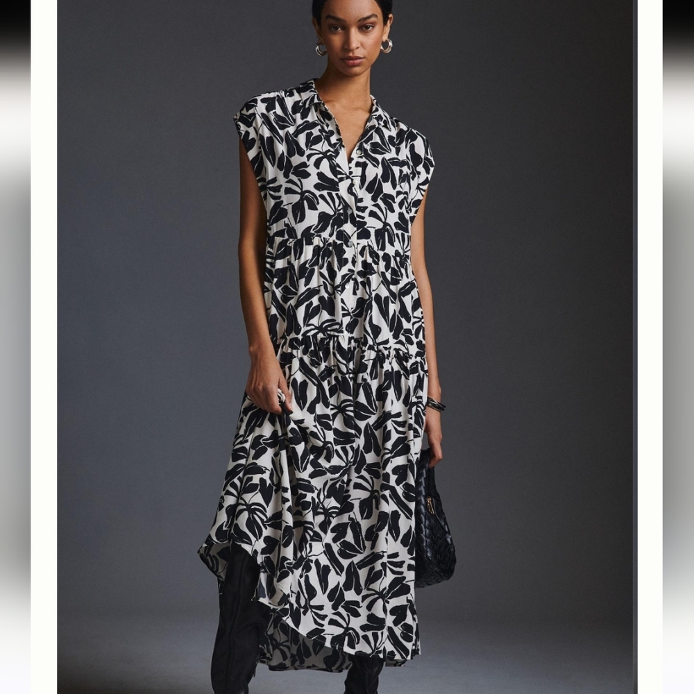 By Anthropologie tiered shirt dress